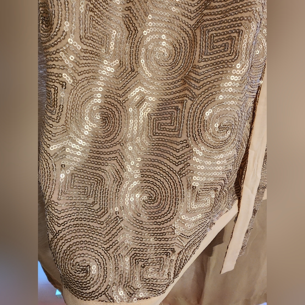 Free People Sequin Champagne Mini Dress, Size 2, Worn Once - Picture 5 of 11
